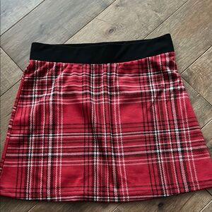 Plaid Red and Black Women's Skirt